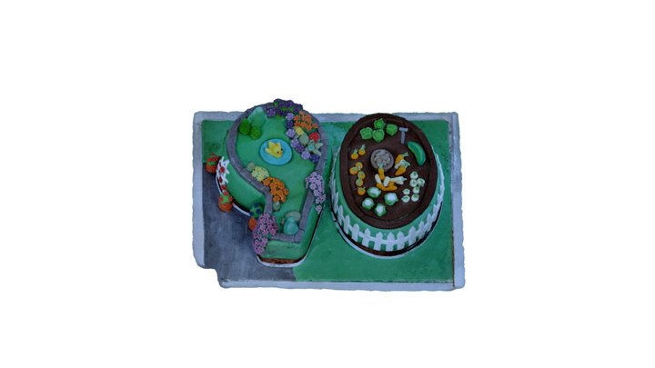 90th birthday cake 3D Model