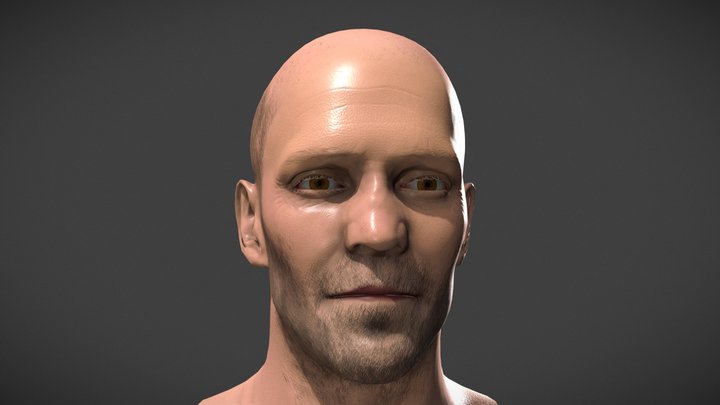 Jason Statham Bust 3D Model