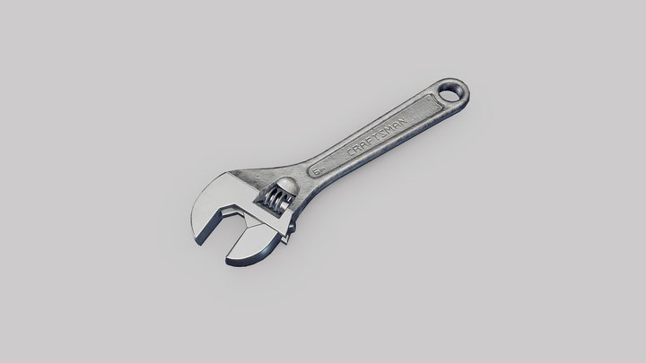 Craftsman Adjustable Wrench 3D Model