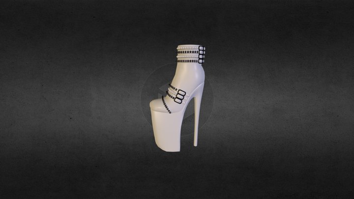 !!SpoiledLiLBrat!!Platform Heels Left Unrigged 3D Model
