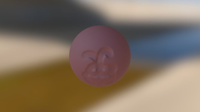 pumpkin face with a heart on the other side 3D Model
