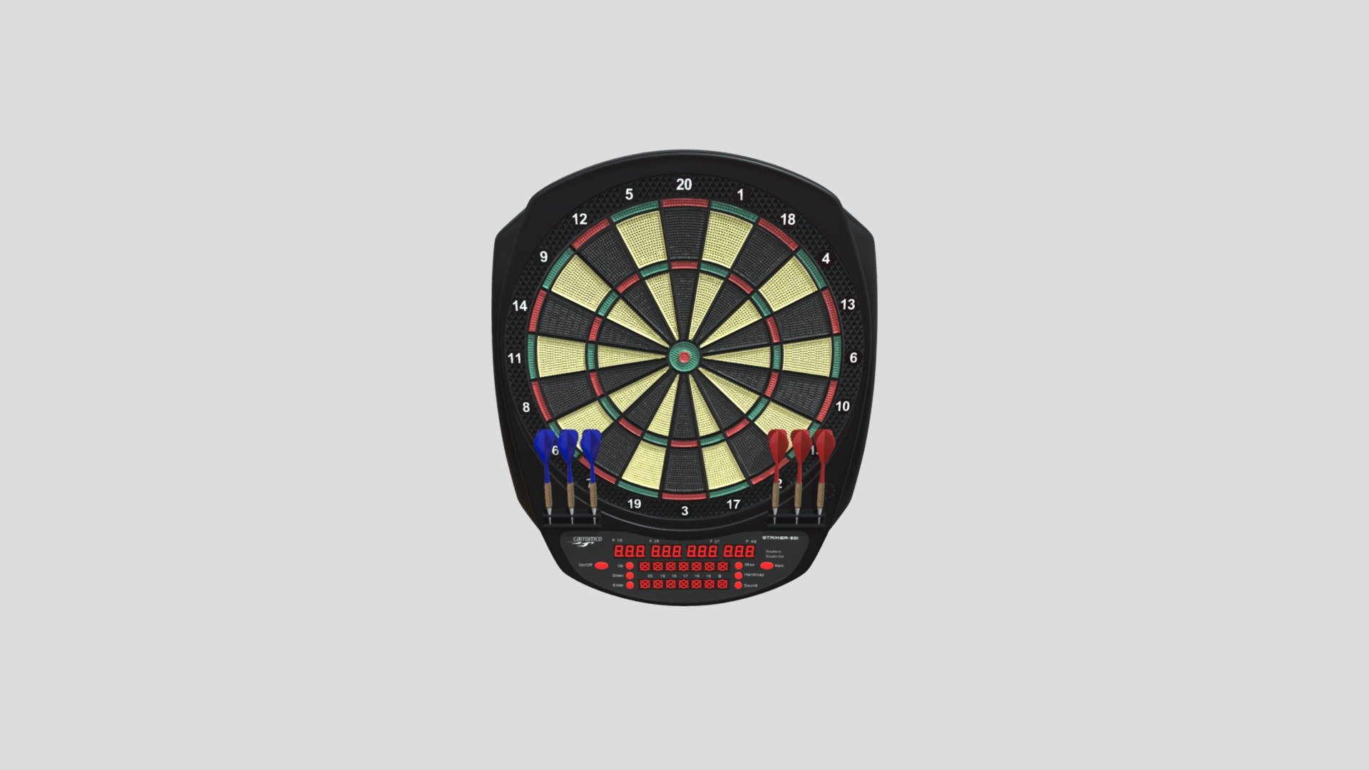 92645 Electronic Dartboard STRIKER-601 — Sketchfab embed 3D viewer