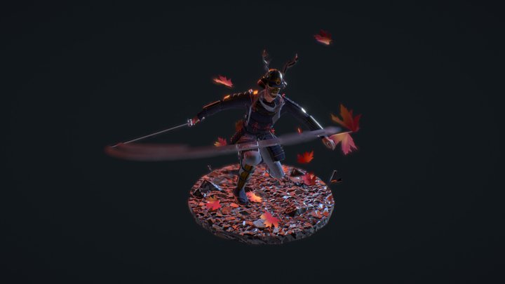 samurai and maple 3D Model