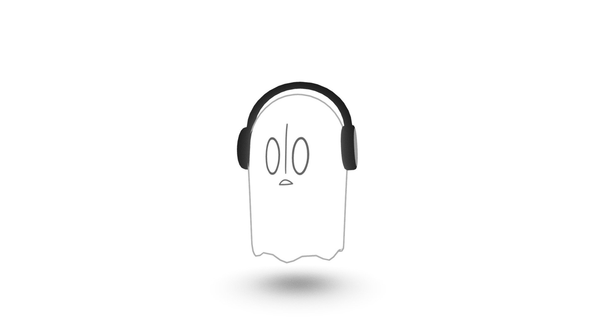 Napstablook Download Free 3D model by Polychromic Polychromic