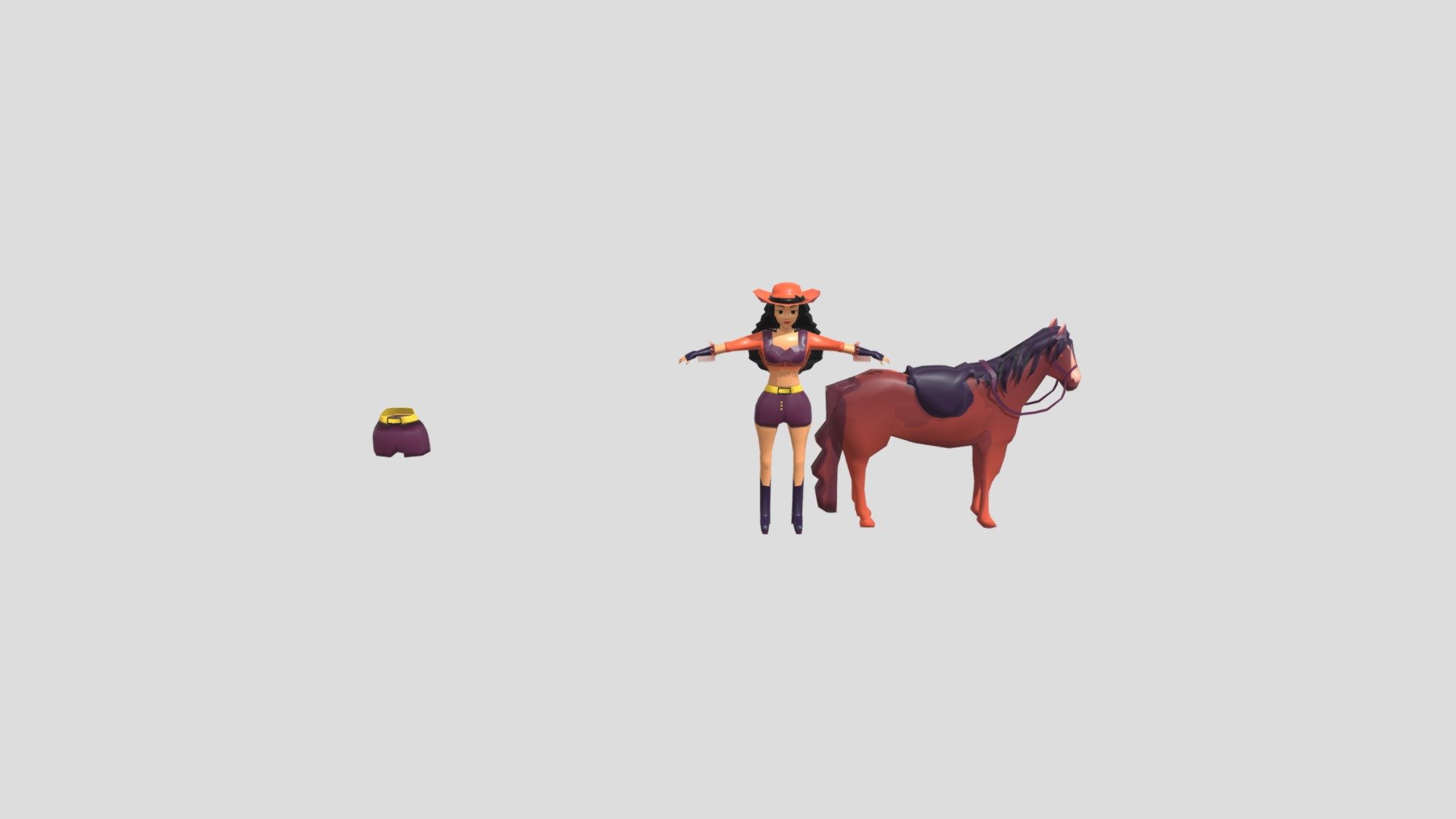3d cow girl