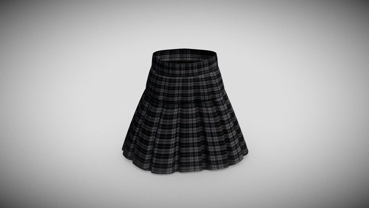 Skirt School Japanese 3D Model