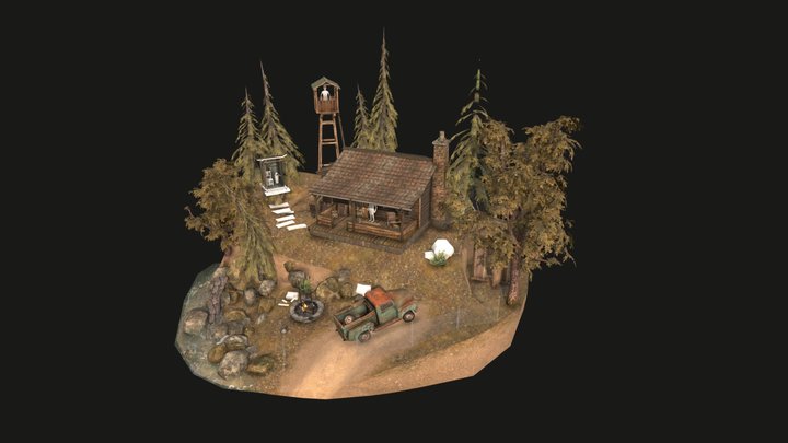 Forest Loner - WIP Diorama 3D Model