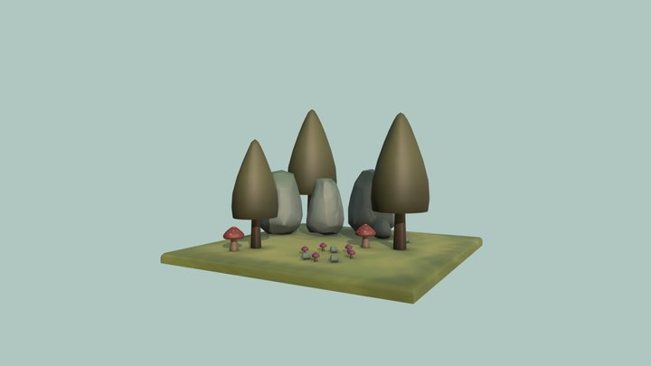 Fairy stone circle 3D Model