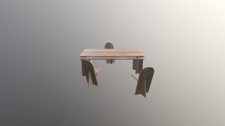 dining set texture 1 beta 3D Model