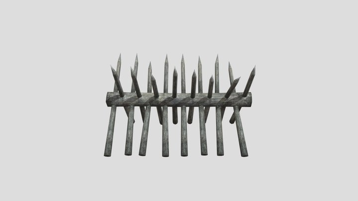 Trap_WoodenSpike reject the horse 3D Model