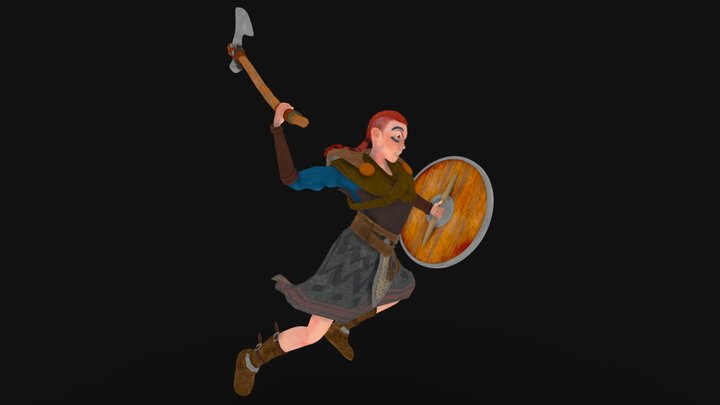 Woman Vikingr 3D Model