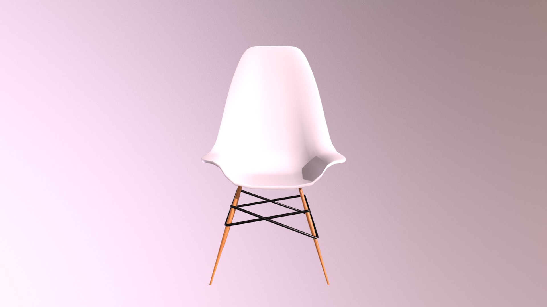 3D model EAMES CHAIR - This is a 3D model of the EAMES CHAIR. The 3D model is about a white lamp on a stand.