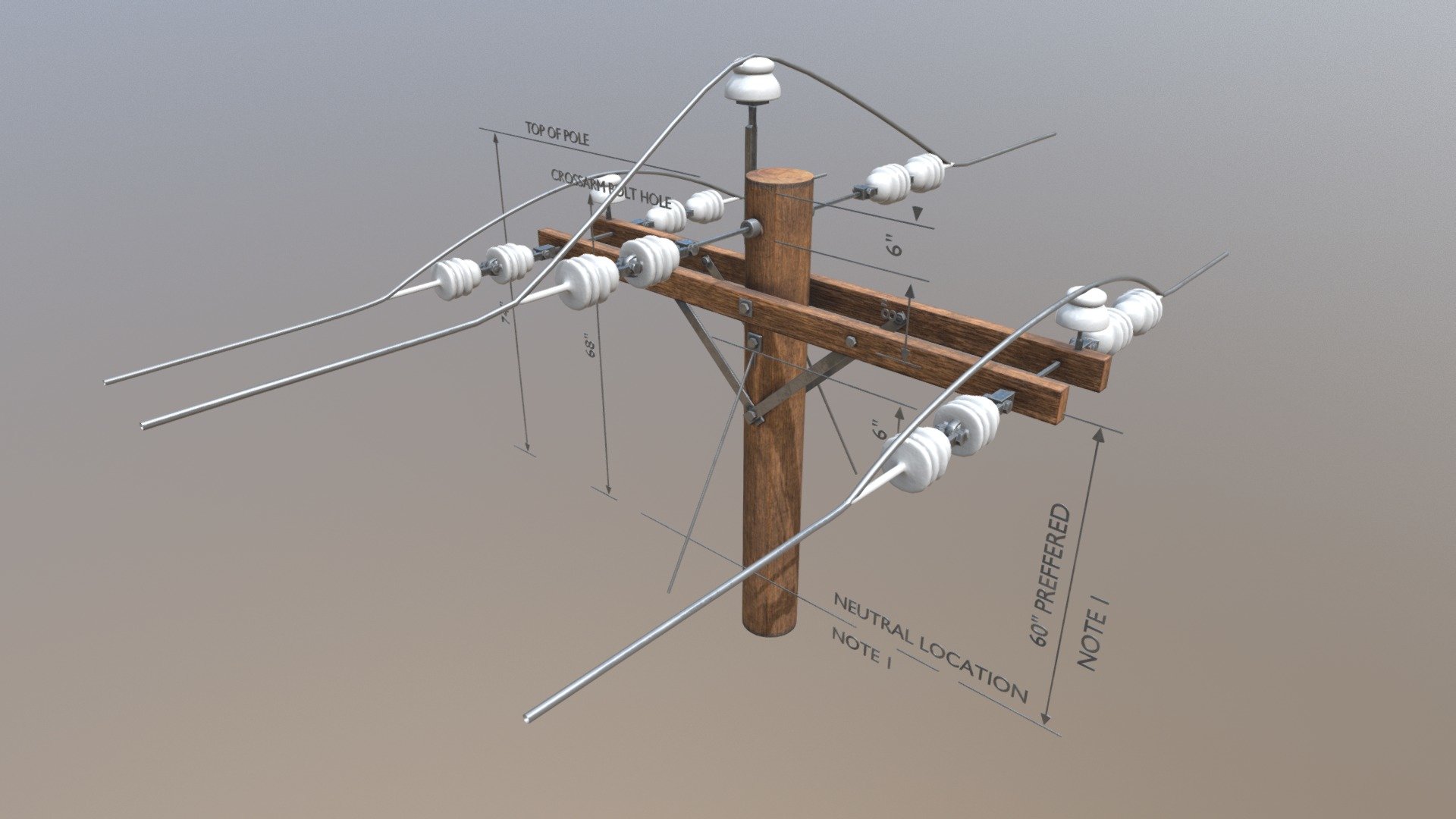 Utility Pole 3D model by neverfollow81 [50452cf] Sketchfab