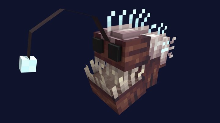 Minecraft Angler Fish 3D Model