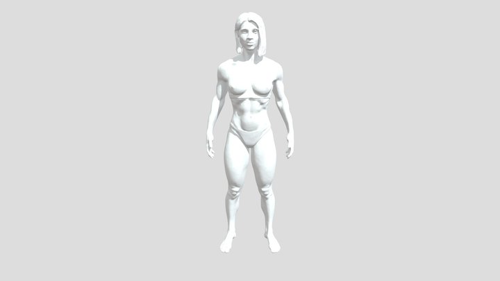 Woman Strength in Form 3D Model