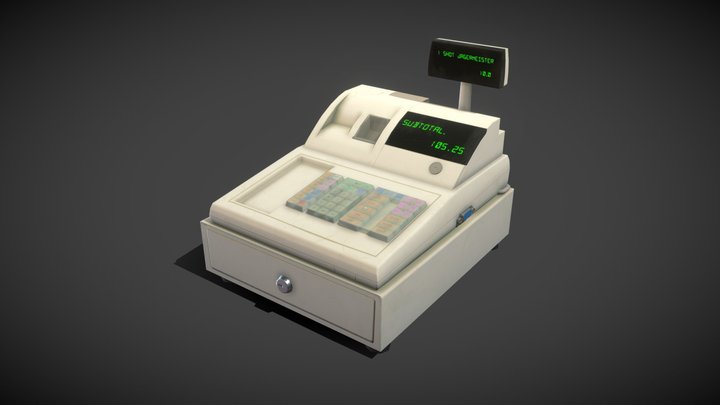 Cashier Machine 3D Model