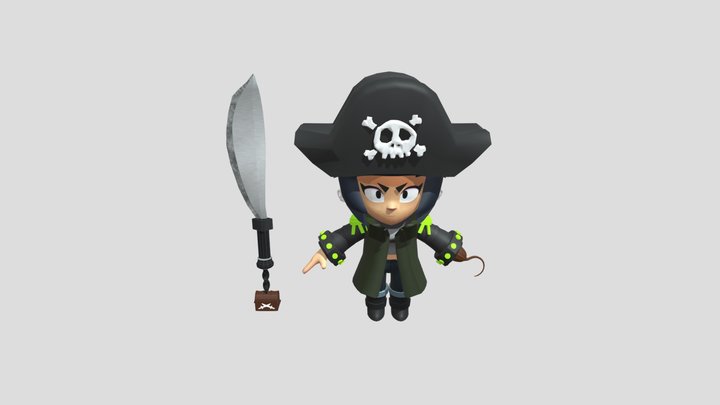 Pirate Bibi 3D Model