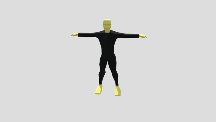 Low Poly Character 2_Rigged 3D Model
