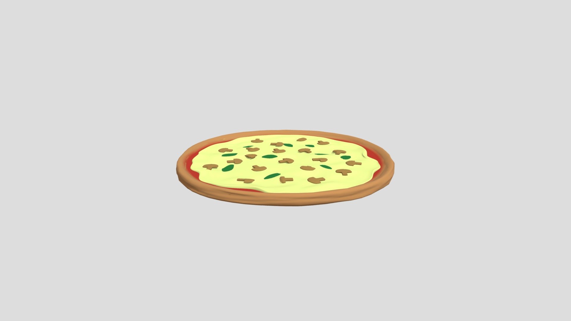 Mushroom Pizza - Download Free 3D model by benishere (@benjaminf49 ...