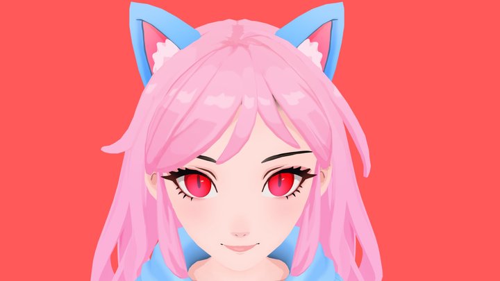 [AI2U] Yandere Catgirl [Official Game Character] 3D Model