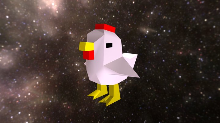 Space Chicken 3D Model