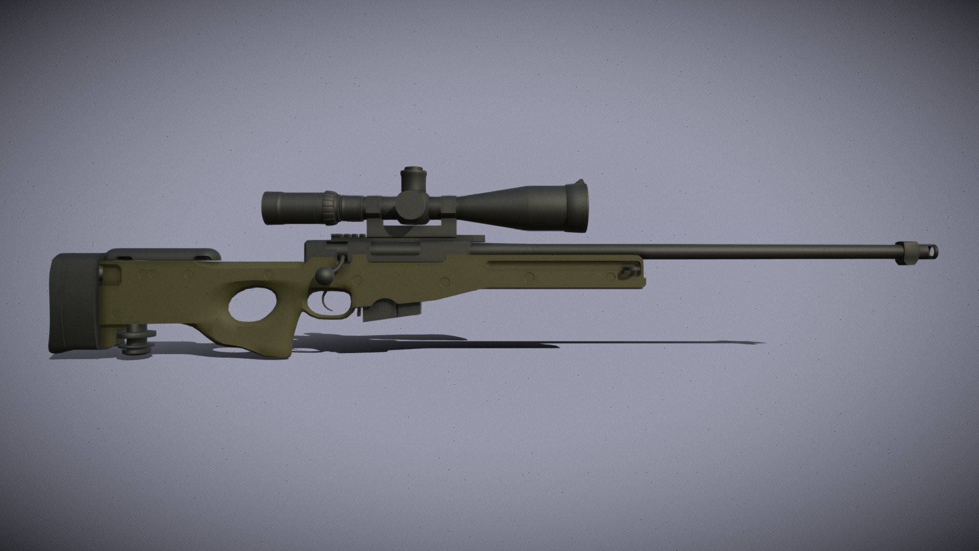 L96A1 - 3D model by Greebly_ [504e379] - Sketchfab