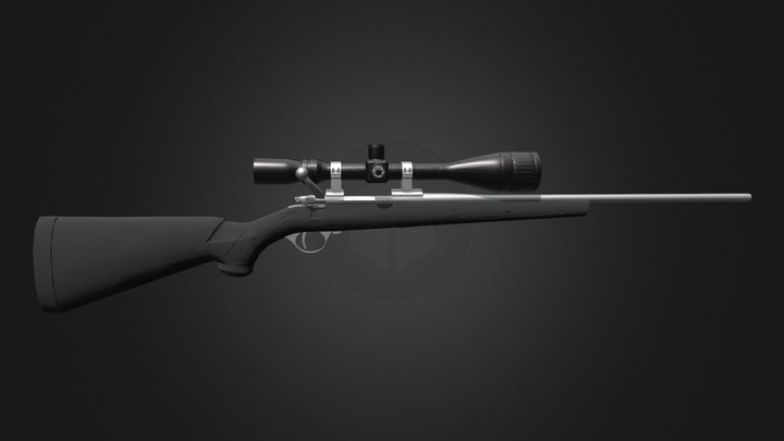 Sniper Rifle Milestone 4 3D Model