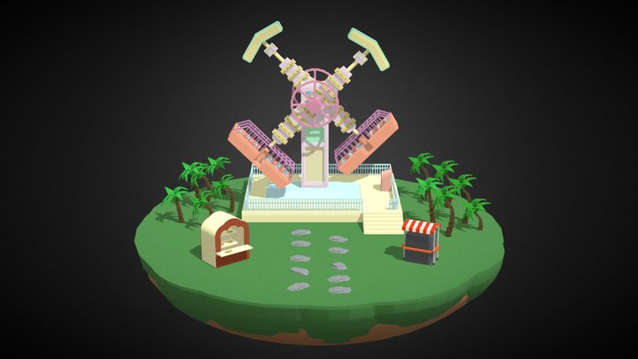 Amusement Park Big Swing – Modello 3D gratuito STL