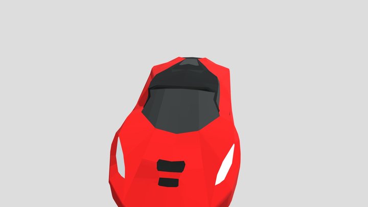Voitur de cours law poli 3D Model
