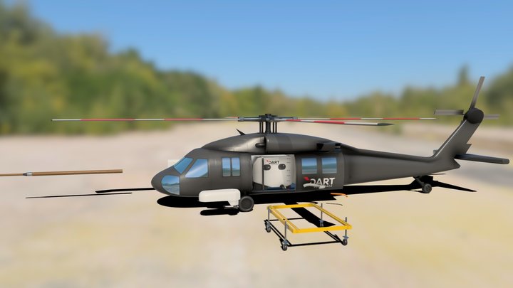 Helicopter Scene 3D Model