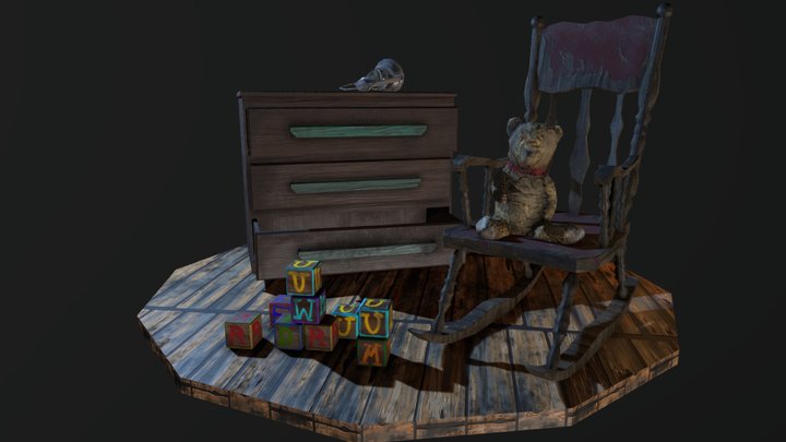 Small Children's Room Environment 3D Model
