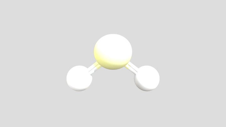 Molecule structure with atoms 3D Model