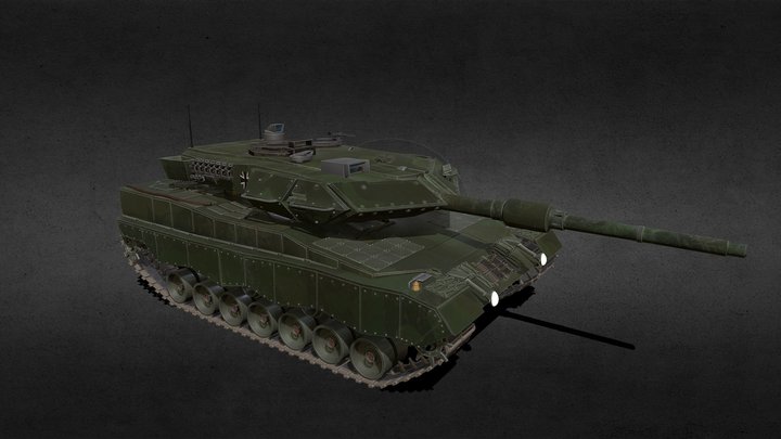 Leopard 2a6 German Main Battle Tank 3D Model