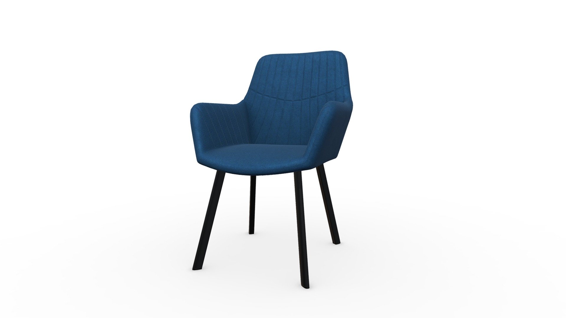 TM805. POLTRONA LUCIANA TERCIOPELO AZUL PATA NEG — Sketchfab embed 3D viewer