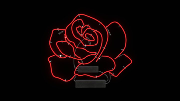 Neon Rose 3D Model