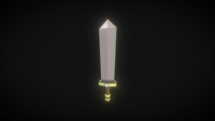 First time using blender, Shiny Sword! 3D Model