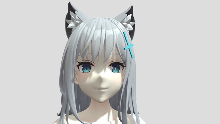 Nude Anime Catgirl 3D Model