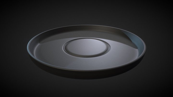 Prato de cerâmica de verniz negro 3D Model