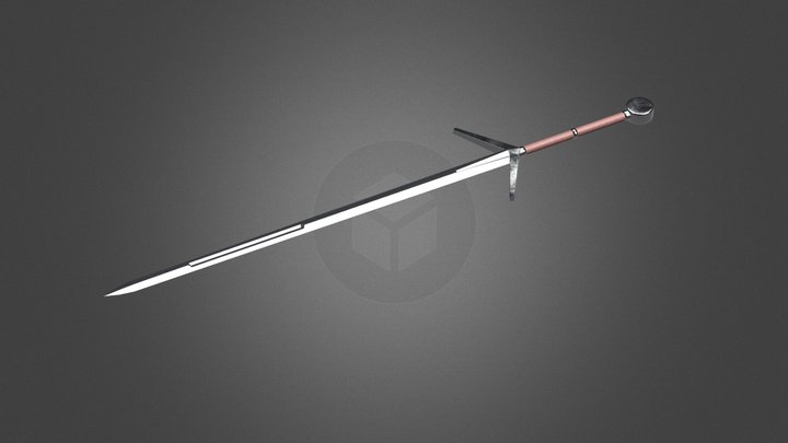 Witcher's silver sword 3D Model
