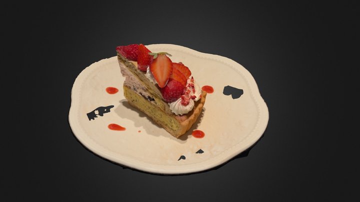 strawberry　cake 3D Model