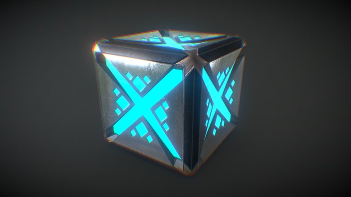 Sci-fi Crate 3D Model