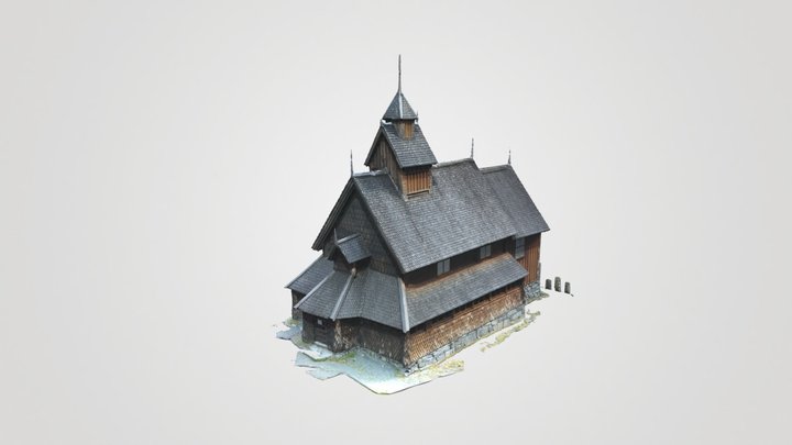 Eidsborg stavkirke 3D Model