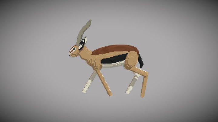 Gazelle Animal Model Minecraft - 3D model by Electro3d [5059b22] - Sketchfab