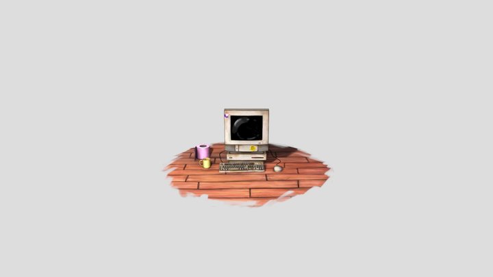 Stylized Computer borderland inspired 3D Model