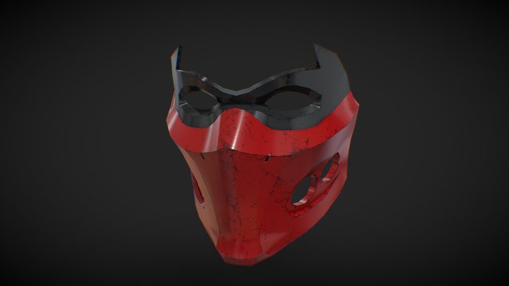 Red Hood Mask 3D Model