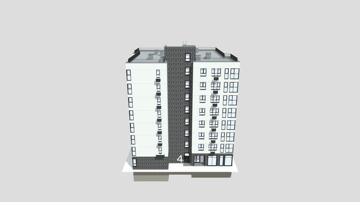 Мичуринский пятак_Архитектура_СТРОЕНИЕ 4_CAD24_и 3D Model