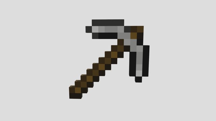 Iron Pickaxe 3D Model