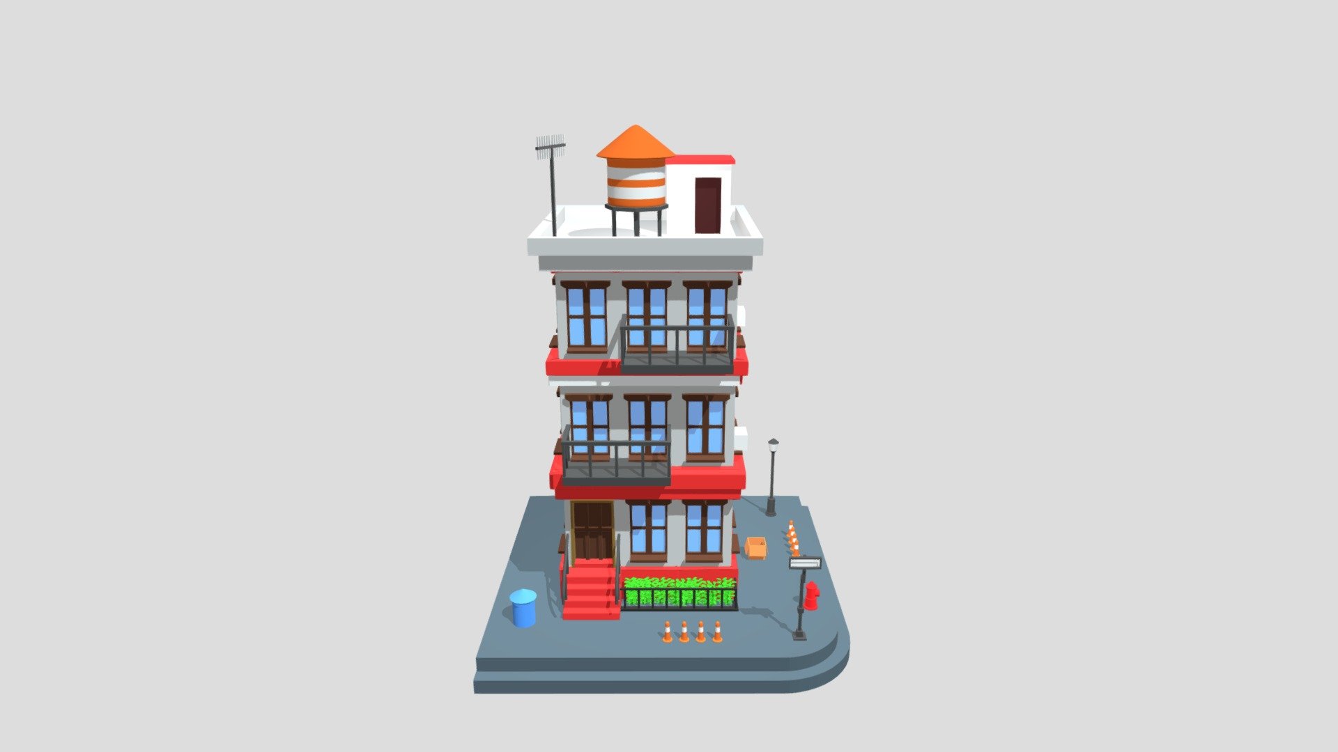 Building - Download Free 3D model by zainzafar [505d003] - Sketchfab