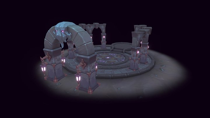 Shrine Without Hero Prop 1 3D Model