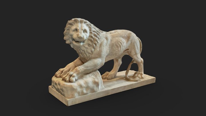 Funeral Lion - AR/VR/MX Metaverse 3D Model 3D Model